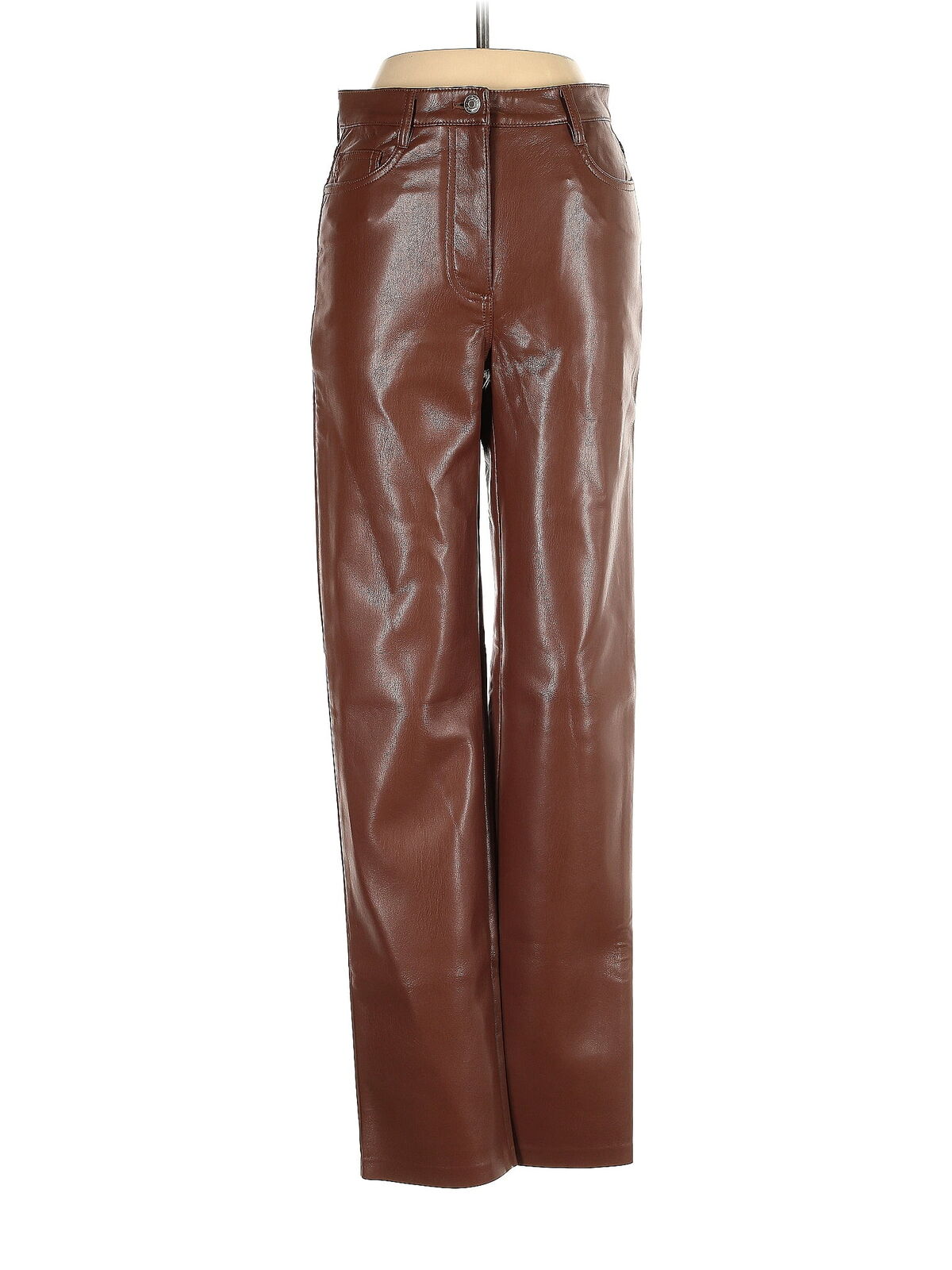 Wilfred Women Brown Faux Leather Pants 0 - image 1