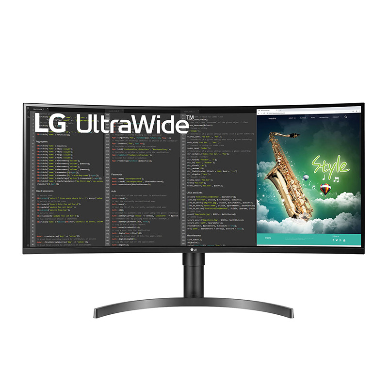 LG 35″ Class UltraWide QHD 3440 x 1440 100Hz Curved Monitor – 35WN65C-B