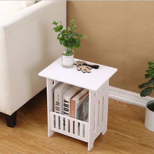 White Bedside Table Cabinet Nightstand Small Side End Table Storage Organizer UK - Picture 7 of 14