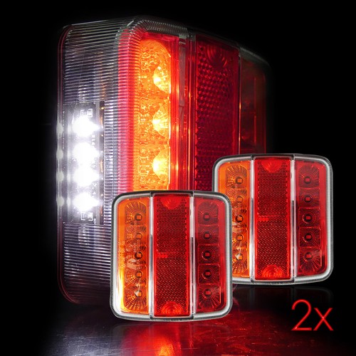 2X 12V 1 LED Bus Camion Rimorchio Furgone Stop Posteriore Frecce Reverse Lampade - Imagen 4 de 9