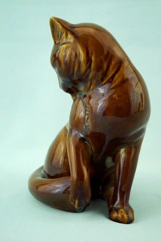 LA FARNESIANA PARMA Italy Carlo Corvi Sculpture figurine majolica cat animal - Picture 9 of 24