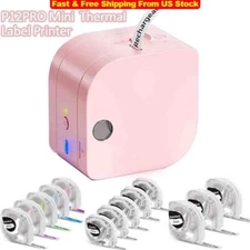 Phomemo P12 Pro Mini Label Maker Machine with Tape Compatible with Android & iOS