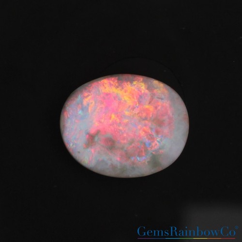 Australian opal with intense fire, Multi colour Loose Gemstone 10 ct, Oval Shape - Picture 2 of 7