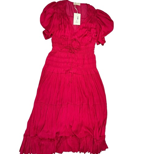 Ulla Johnson Ines Puff Sleeve Midi Dress $690 Size 2 | eBay