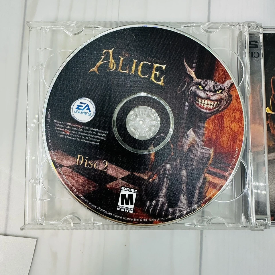 American Mcgee's ALICE Game PC Windows CD-ROM 2000 2 Disc Set No Manual - Image 4 of 4