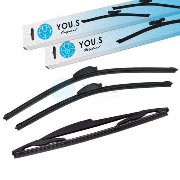 You.S Scheibenwischer WischerbläTter Wischer SET Vorne+Hinten FüR Fiat / Toyota-image