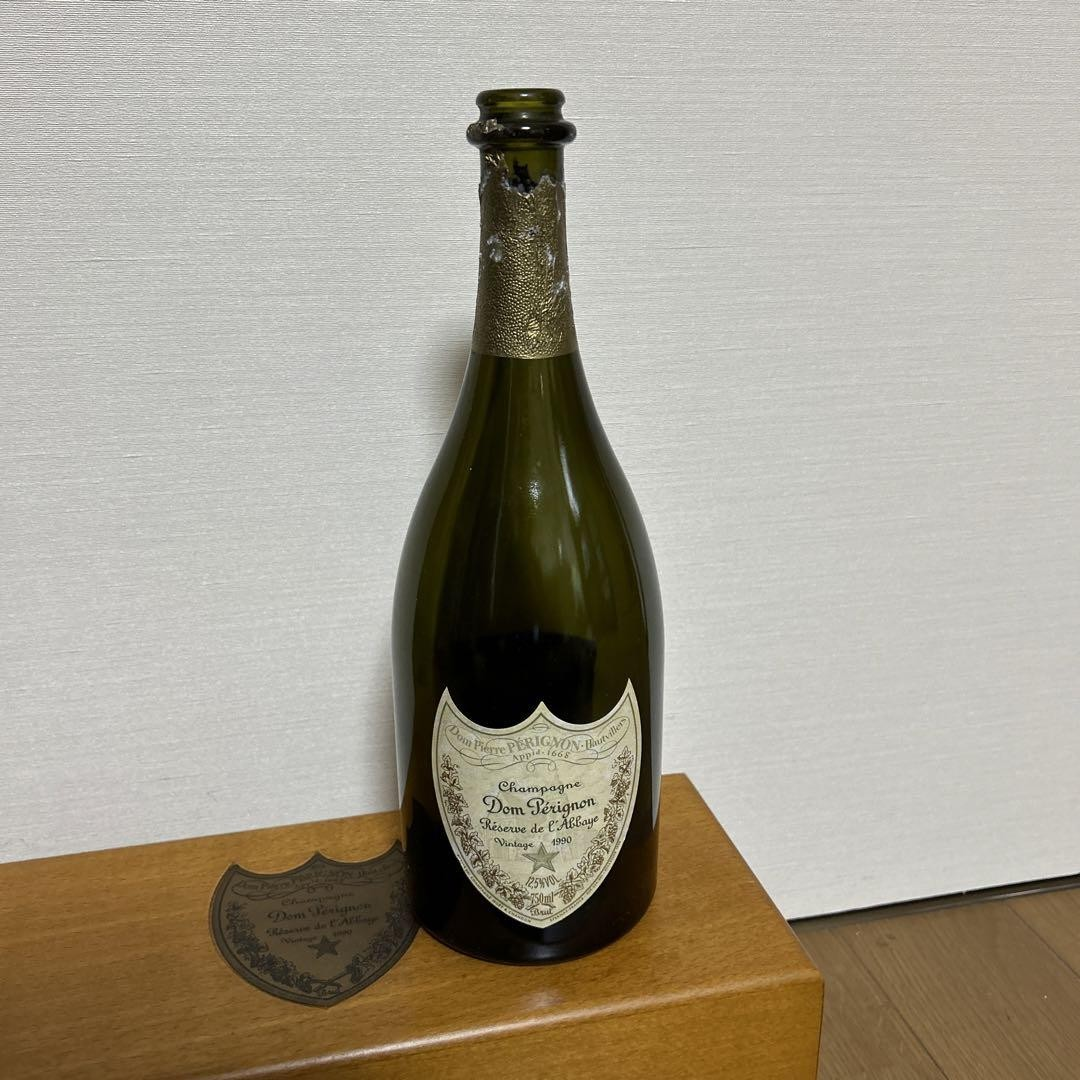 Dom Pérignon White Empty Bottle - Vintage 1990 with Special