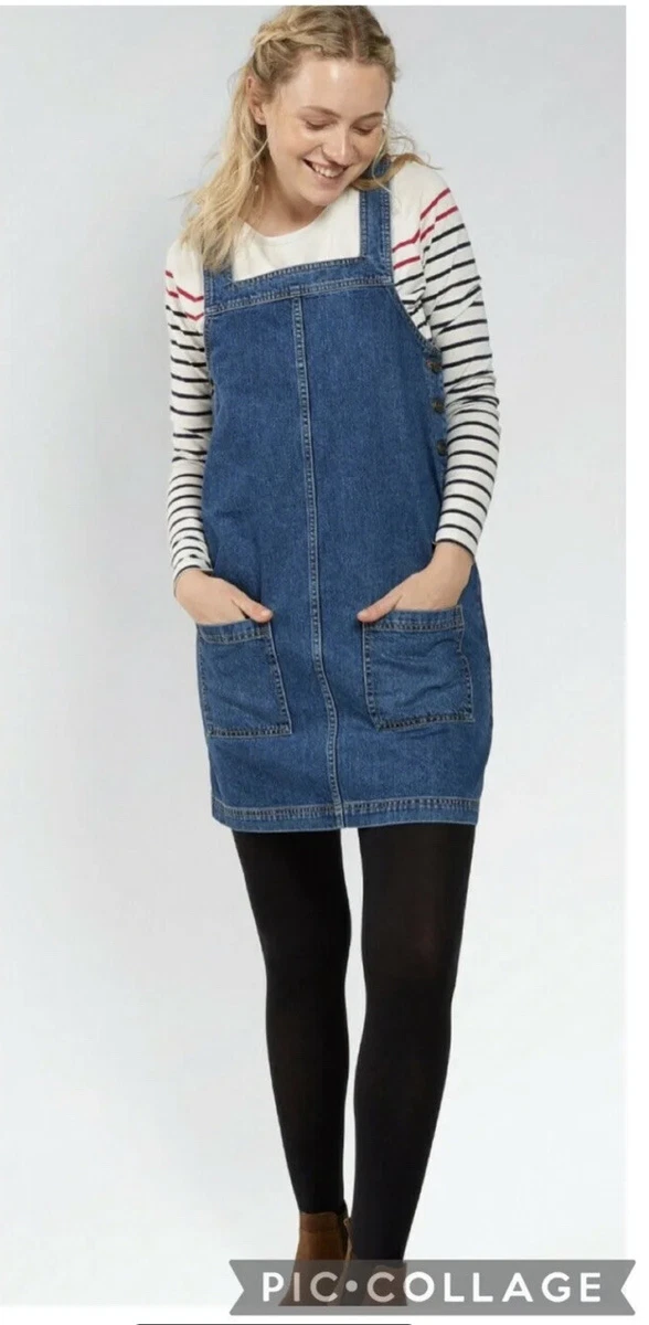 Ebay denim pinafore dress sales