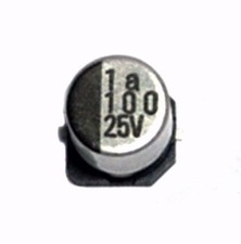 50pc SMD Electrolytic Capacitor 100uF 25V 85   6.3x7.7mm RV3-25V101MF80U-R ELNA