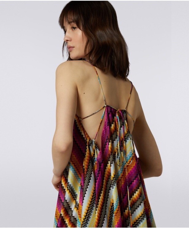 NWT Missoni Dress Cover Up Swim Asymmetric Zigzag Stripe