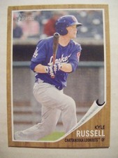 KYLE RUSSELL TEXAS LONGHORN 2011 Topps Heritage Minors CHATTANOOGA baseball card