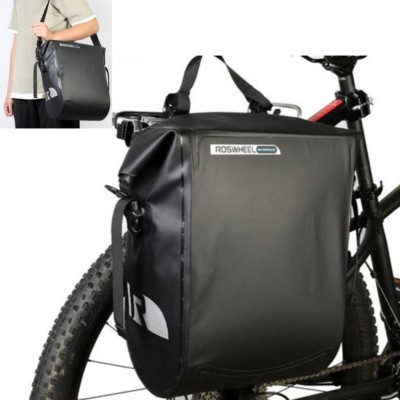 Borsa Laterale Bici 10L IMPERMEABILE - Zaino Per Portapacchi Posteriore Riflettente - Foto 7