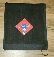 Porky Pig Golf Sport Towel "Thats all folks" 16x18 Black