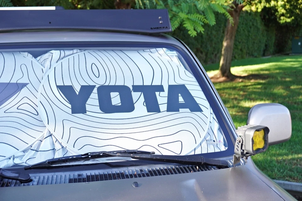 For Toyota Land Cruiser 2008-2021 Windshield SunShade TRD Topographic UV Block - Image 3 of 4