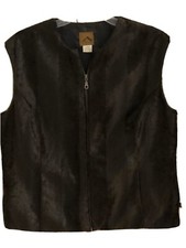 Tsunami Women's Brown Faux Fur Short Vest Size L