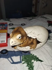 Vintage Windstone Editions Triceratops Egg Hatching Figure 1986 Baby Dinosaur