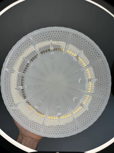 Vintage Anchor Hocking Milk Glass & Gold Footed Pedestal Cake Stand