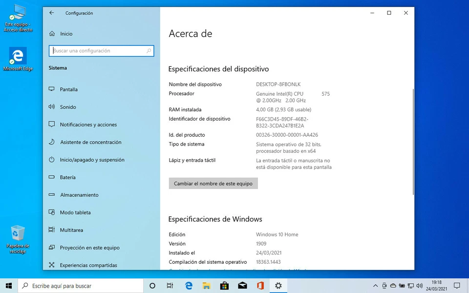 Acer Extensa 5230 - Genuino 575 2.00GHz - 4GB -160GB - 15.4" - Windows 10 Home   - Imagen 4 de 4