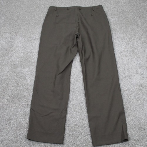 LAUREN Ralph Lauren Pants Men's 35x30 Green Total Comfort Wool Pleated Dress - Picture 7 of 13