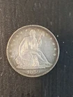 1859-O Seated Liberty Half Dollar 50C  looks AU. blue gold toning. lot#2