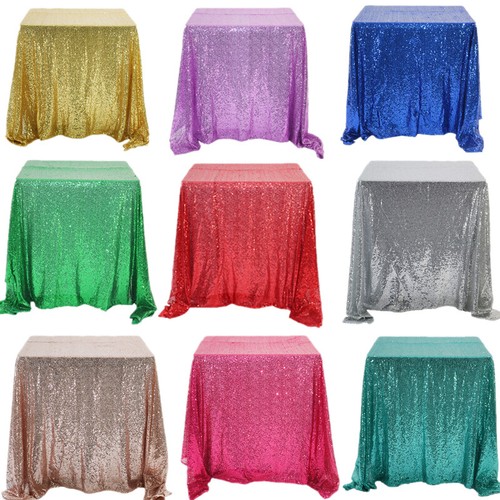 Rectangle Glitter Sequin Tablecloth Table Cover Wedding Party Dining Table Cloth - Picture 6 of 68