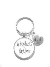 Father Daughter Keychain A Daughter's First Love Dad Gift For Father's Day Gift