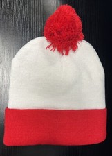 Red White Beanie Hat