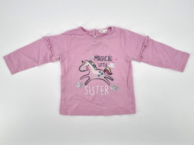 Langarm Shirt Bluse Rosa für Mädchen von M&Co BABY in Gr. 80/86 (12-18 M)