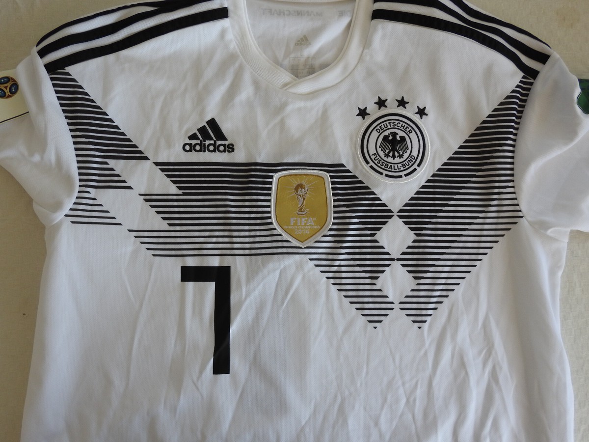 Germany 2018 Home Jersey #7 Draxler Adidas White Shirt Size L
