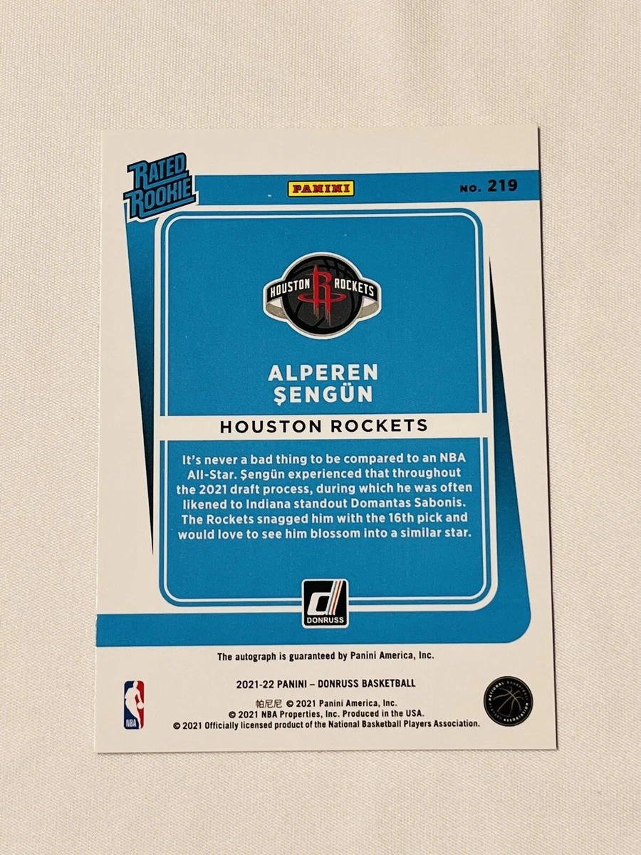 2021-22 Donruss Alperen Sengun Rated Rookie Auto RC Red Laser 29/49 #219