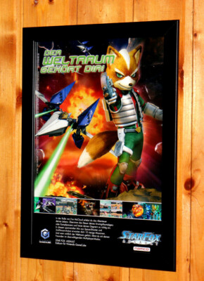 Star Fox Assault Rare Small Poster / Old Ad Page Framed Nintendo