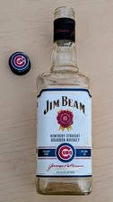 2016 Jim Beam Whiskey Chicago Cubs glass bottle Empty Used World Series Champion