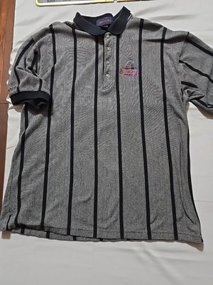 Vintage Arizona Diamondback Shirt Polo Mens XL Black Stripe MLB Baseball Antigua
