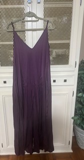 Jaki London || Audrey Satin Wide Leg Jumpsuit Small/Medium Plum color