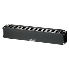 Panduit WMPHF2E Horizontal Single-Sided Manager ABS 2RU 3.7" Depth Clips Black