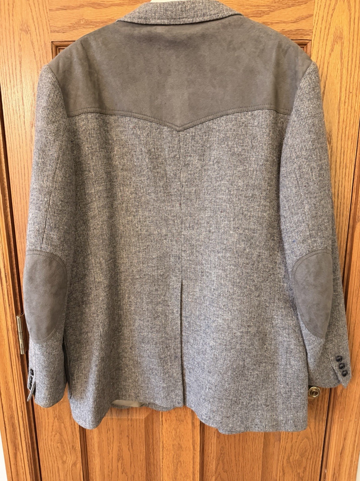 Pendleton Wool Blazer Jacket Men 46 Gray Elbow Pa… - image 3