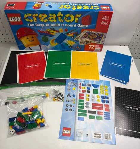 1999 LEGO Creator The Race to Build It Board Game 100% Complete RoseArt HTF RARE