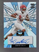 2022 John Metchie III Leaf Valiant #BAJM1 Platinum Blue 8/10 RC Alabama