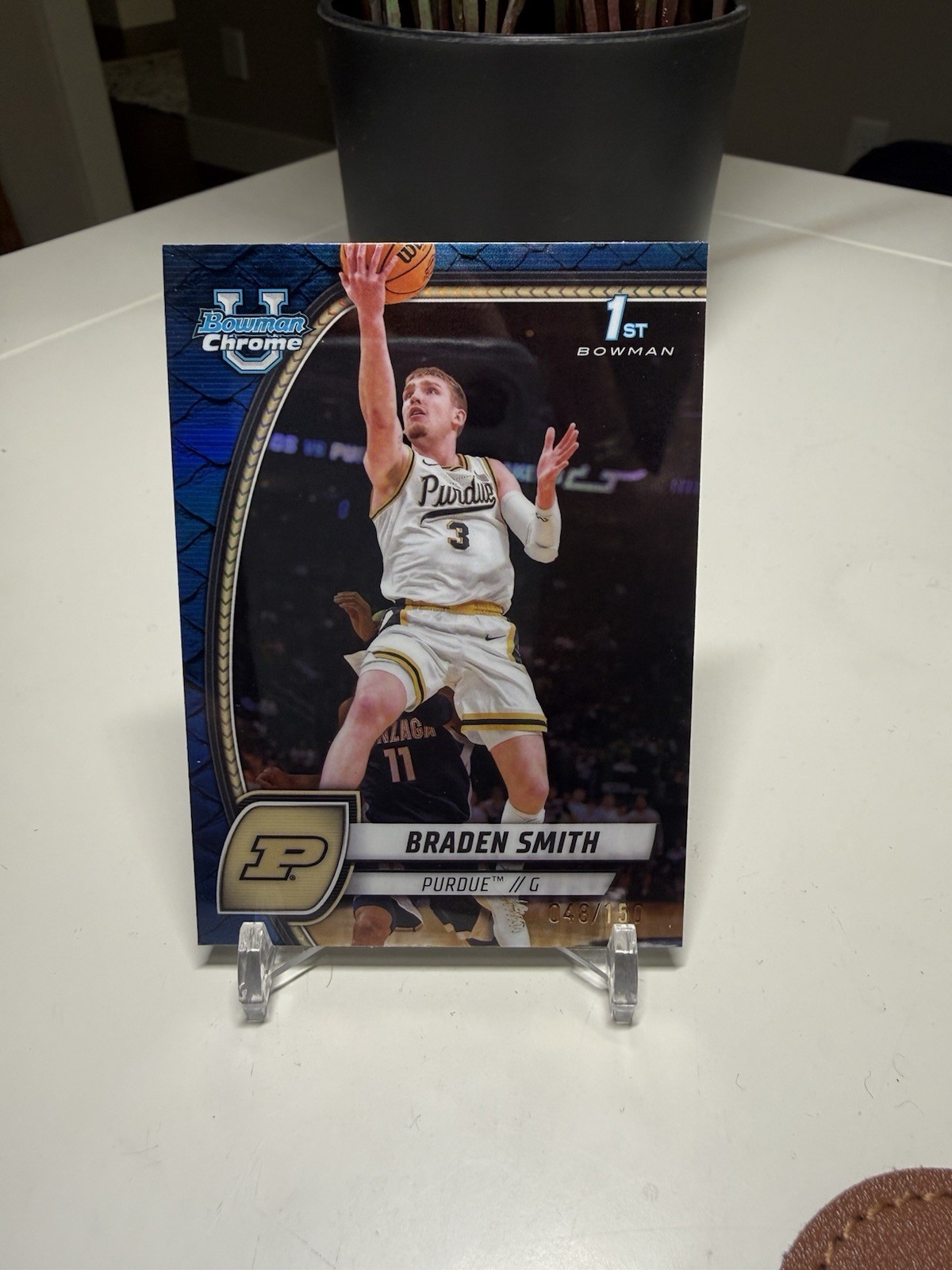 Braden Smith 2024-25 Bowman University Chrome #12 Blue Reptilian Refractor #/150