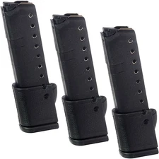 ProMag (3 Pack) 10-Round Magazine for GLOCK Model 42 G42 .380 ACP, GLK 11, Black