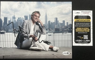 Andrea Bocelli SIGNED 8X10 Photo JSA COA Autographed
