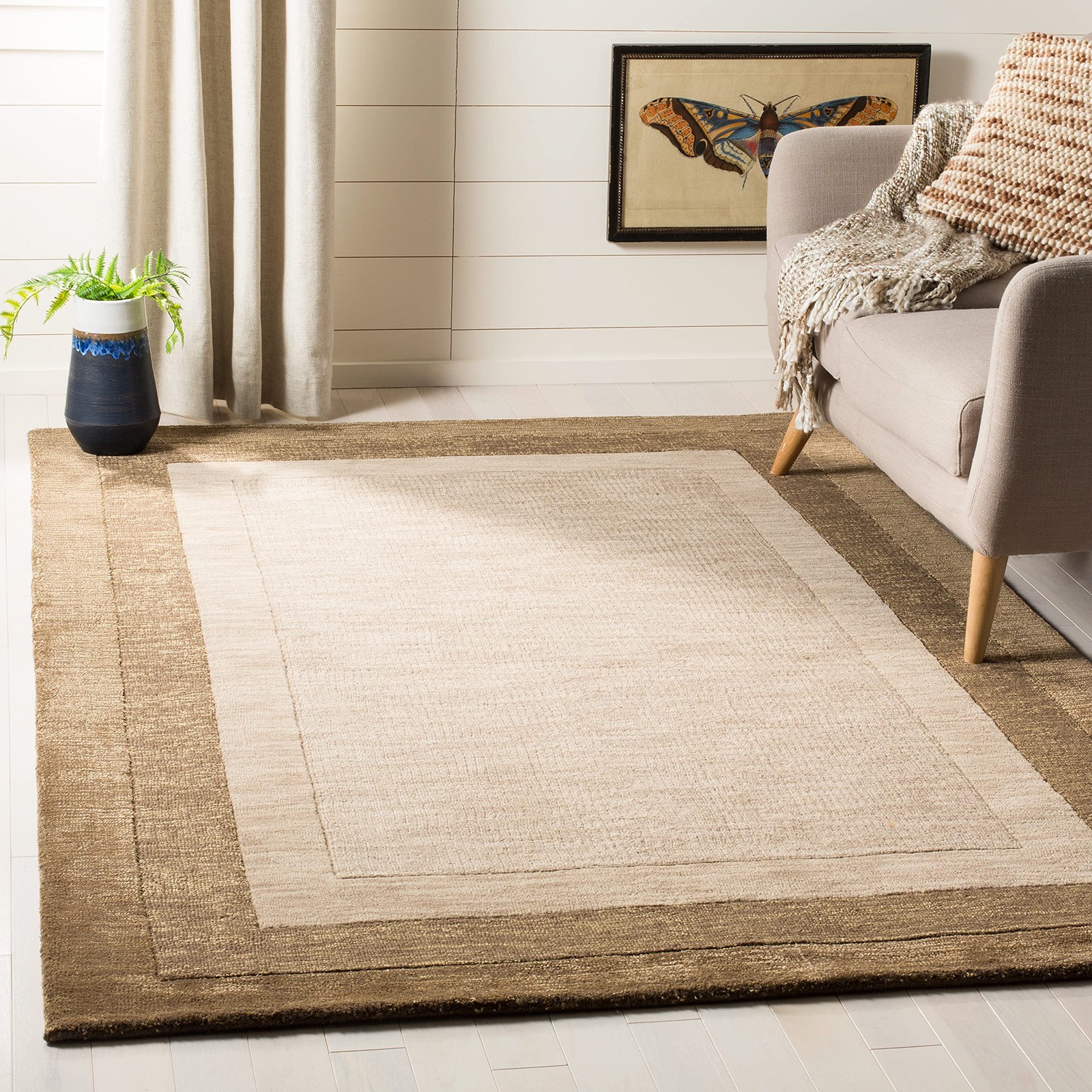 SAFAVIEH Impressions Handmade Beige Brown 4x6 Accent Rug