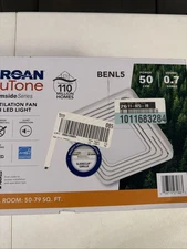 Broan-NuTone BENL5 Roomside Series White 50CFM Bathroom Exhaust Fan w/ LED Light