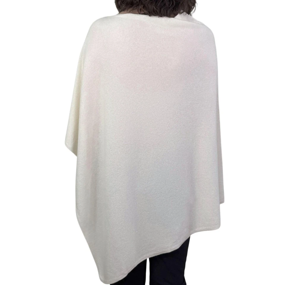 100% кашемировая детская шаль пончо в креме — один размер — мягкая, гипоаллерная... - Изображение 3 из 4
