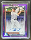2024 Bowman Draft Bryce Rainer Chrome Auto Purple Refractor 1st #33/250