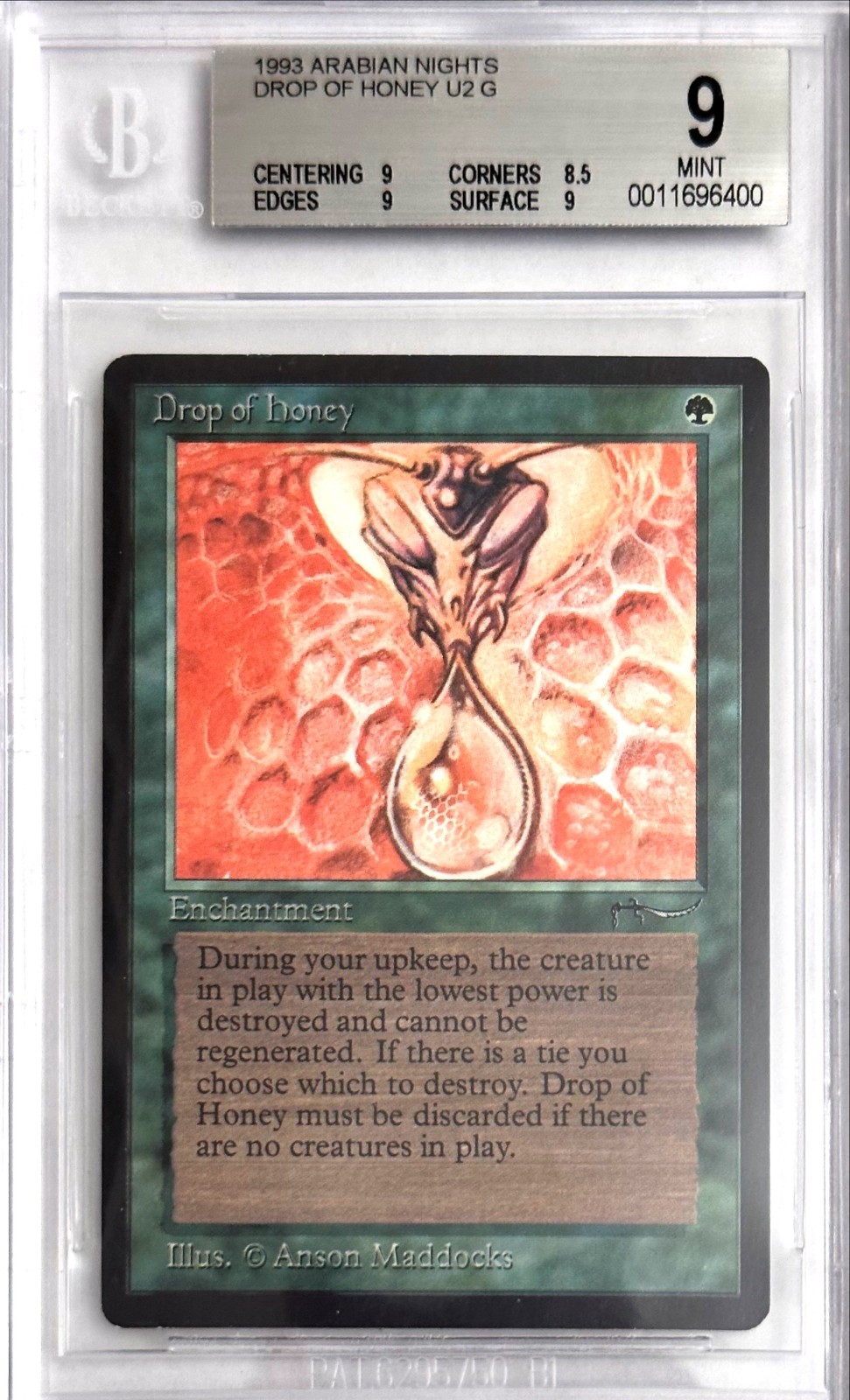 1993 MTG Arabian Nights Drop of Honey Magic the Gathering BGS 9 Mint
