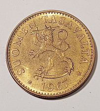 *Finland *  50 penniä * 1967  * Aluminum-Bronze *cond. 1+*RAREST 50 penni  *