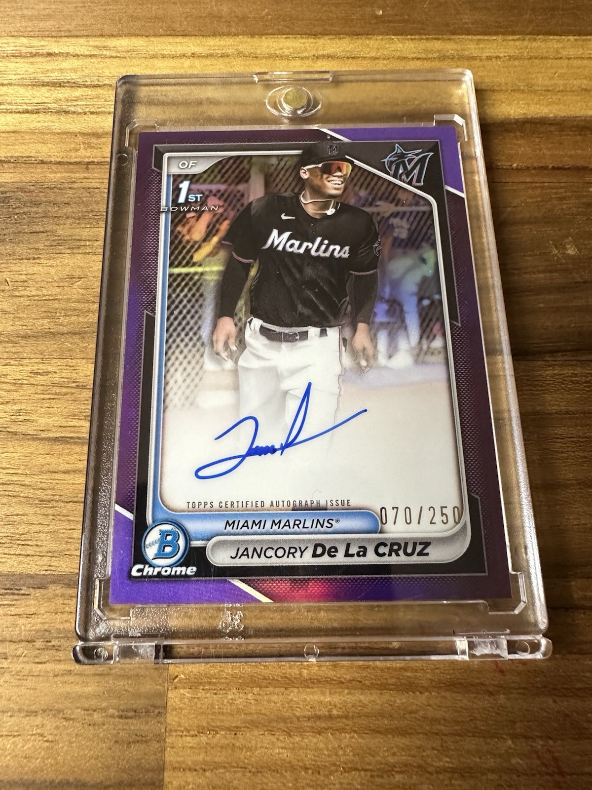2024 Bowman Chrome - Prospect Autographs Jancory De La Cruz #CPA-JDL Purple /250