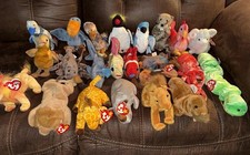 Vintage Ty Beanie Babies Lot Of 22. Plush. Collectible. Mint Condition.