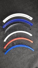 Vintage Goody 1980 s 6 Red, White, Blue, Black, Banana Hair Clips Hearts Plain